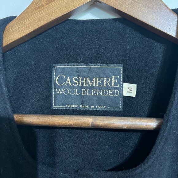 Vintage Cashmere Wool Blend Vest Sleeveless Utility Jacket, M - Picture 6 of 9